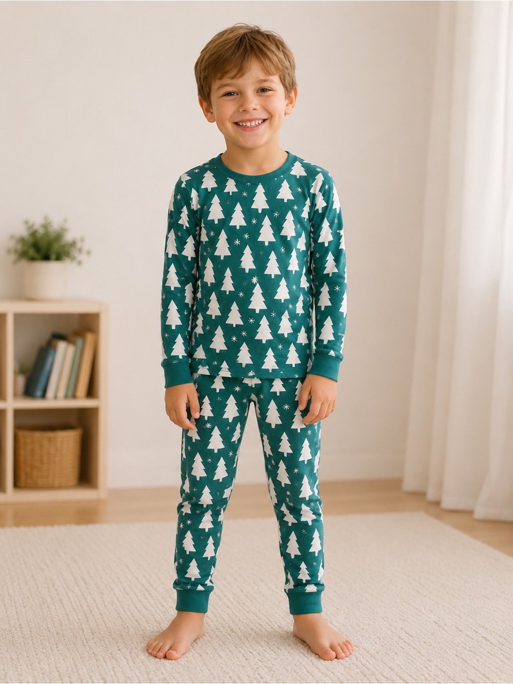 Pillow Talk • NWT  Green Tree Print Pajama Set